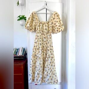 ASOS Floral Puff Sleeve Maxi Dress